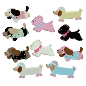 10 Pcs Dog Hair Clips for Girls, Cute Dog-Shaped Hairpins with Colorful Plastic Design, Fun Hair Accessories for Little Girls Toddlers Kids and Teens
