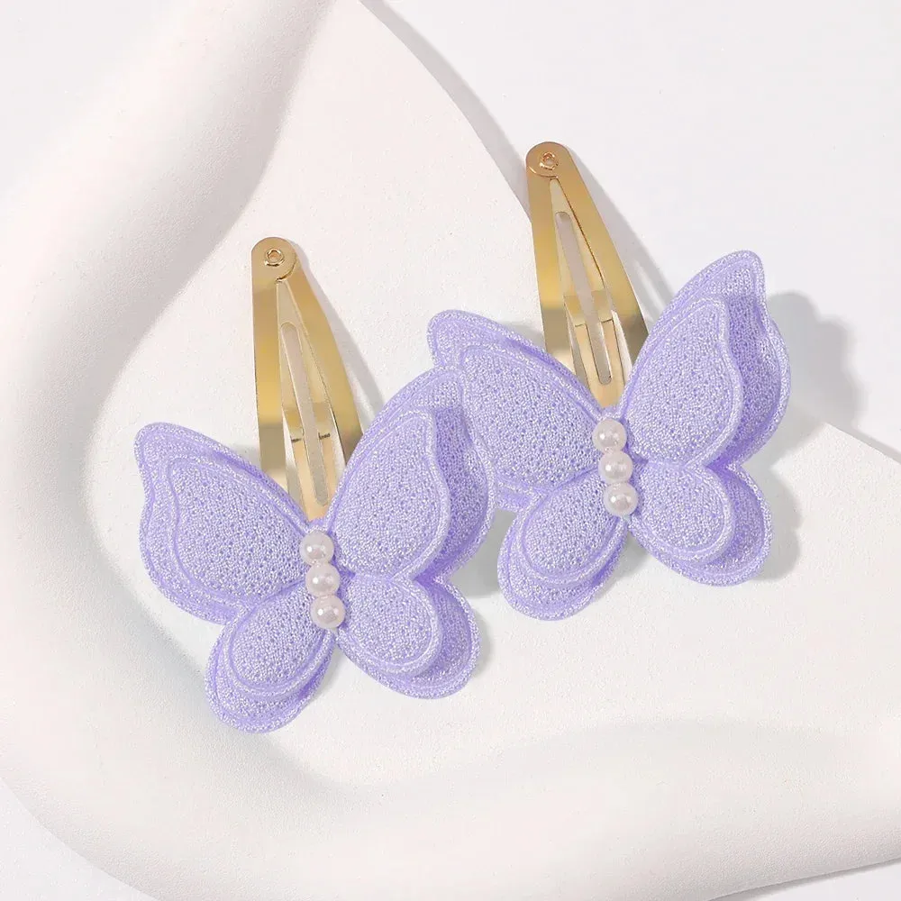 2pcs Butterfly Hair Clips for Girls