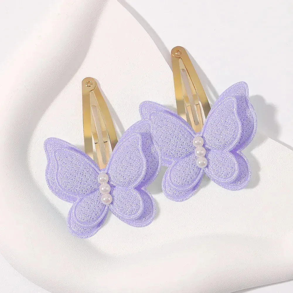 2pcs Butterfly Hair Clips for Girls
