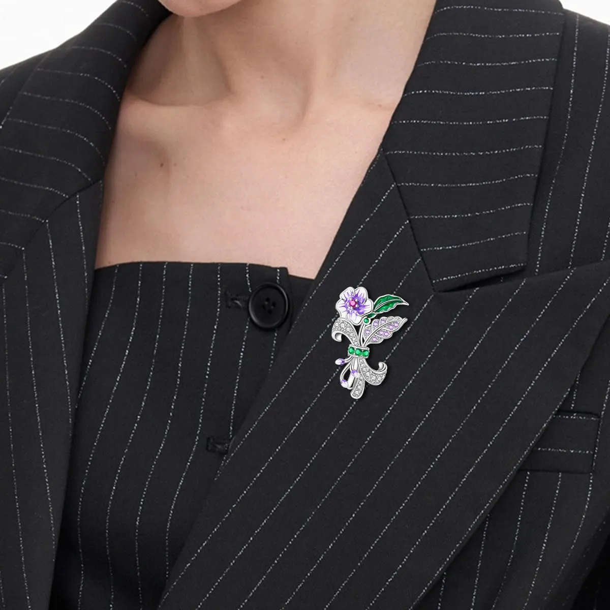 925 Sterling Silver Brooches for Women Elegant Party Brooch Dress Set Accessories Butterfly Brooch Bird Brooch Christmas Pins