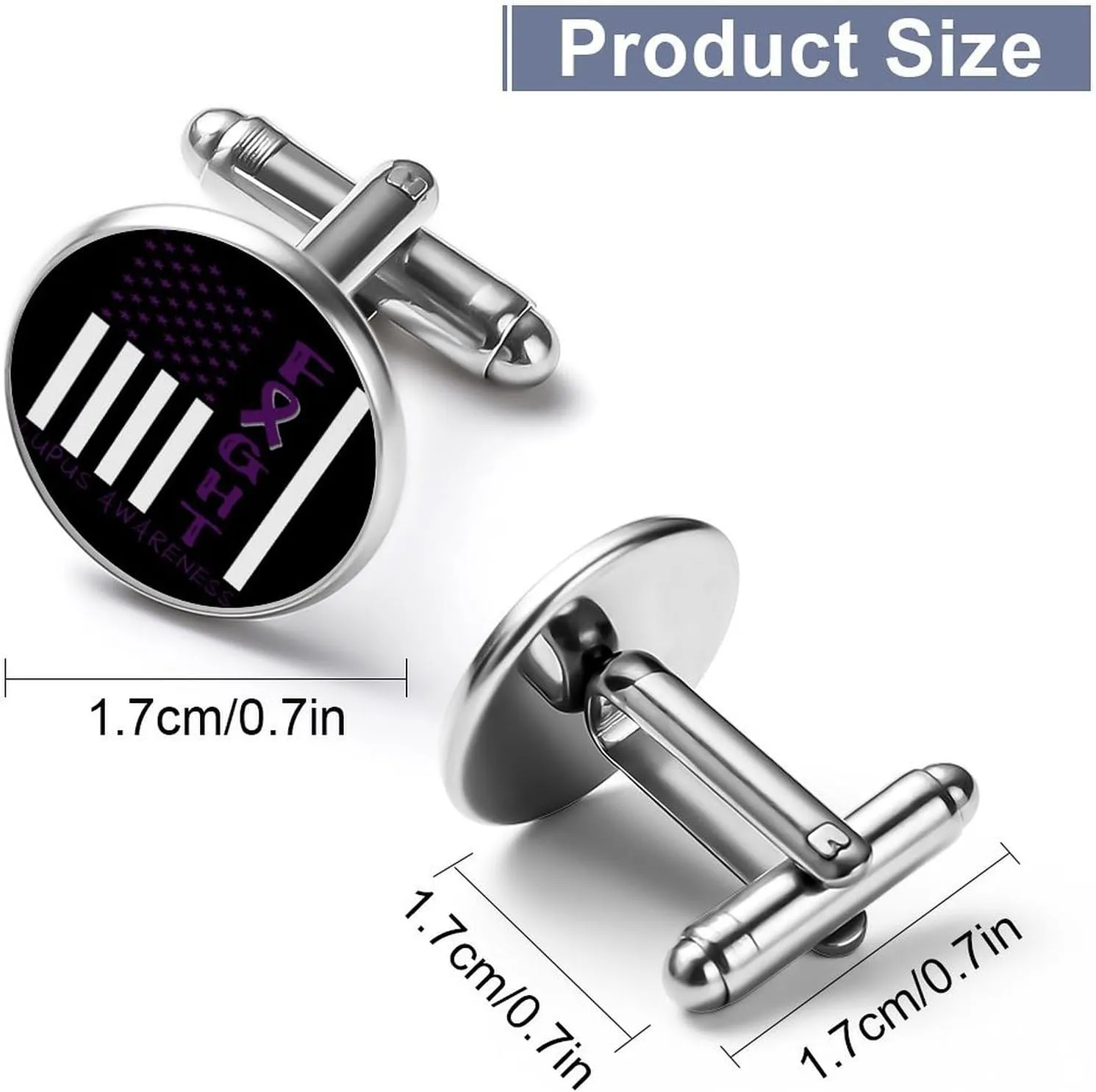 America Flag And Estonians Flag Shirt Cufflinks for Men Women,Cuff Links Men's Patriotic Theme Accessories