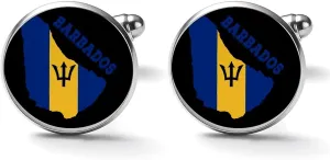America Flag And Venezuela Flag Shirt Cufflinks for Men Women,Cuff Links Men's Patriotic Theme Accessories