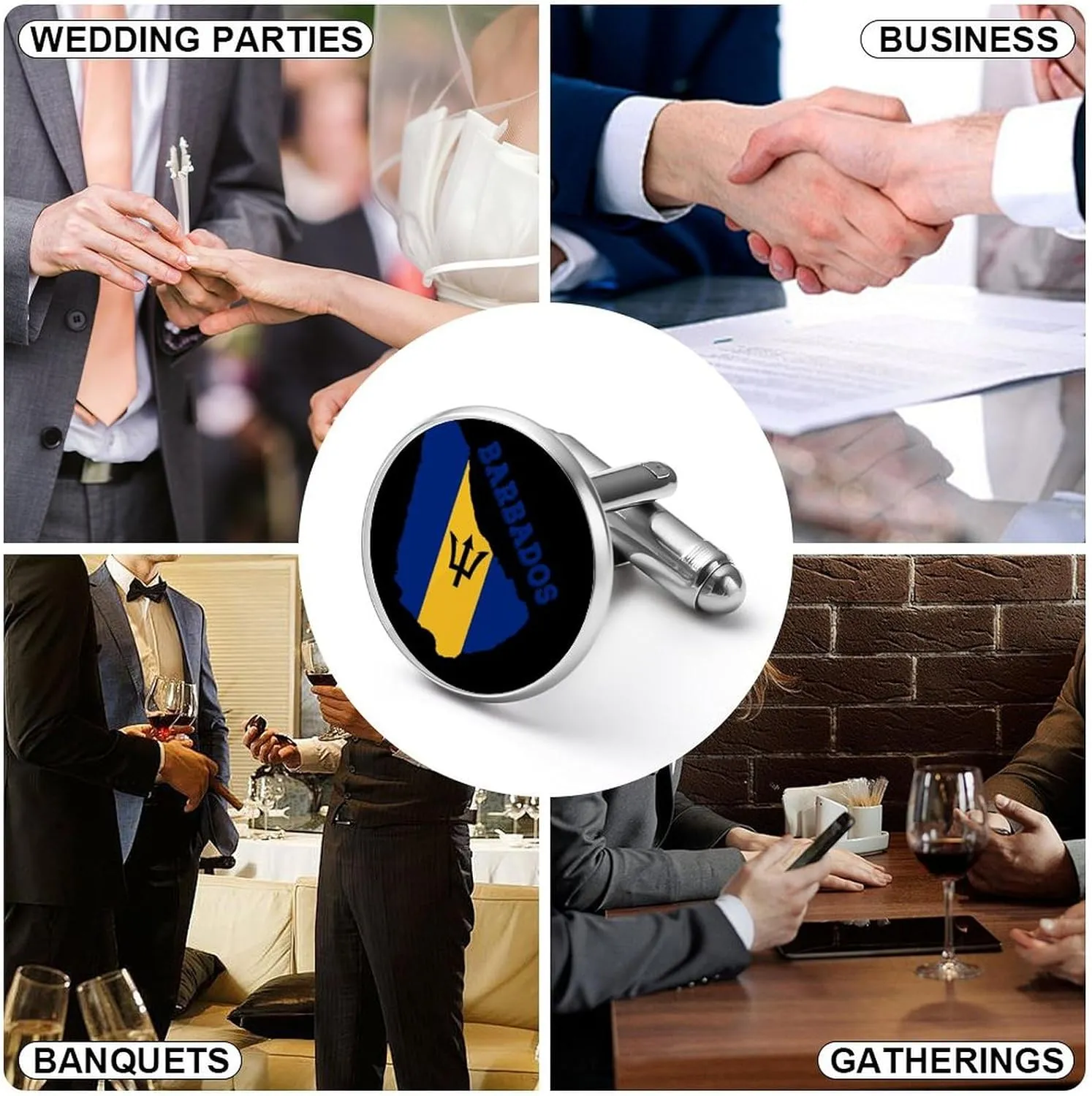 America Flag And Venezuela Flag Shirt Cufflinks for Men Women,Cuff Links Men's Patriotic Theme Accessories