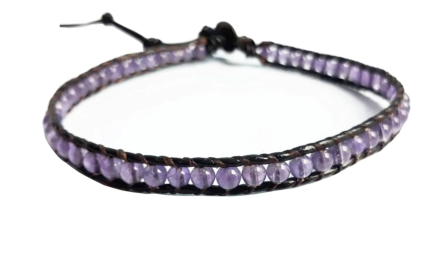 Amethyst anklets stone anklets leather anklets men anklets women anklets fashion anklets gift anklets purple anklets boy girl anklets