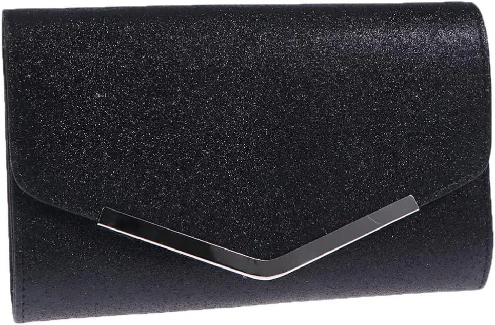 Angoily 3-in-1 STYLE Evening Bag Handbag Shoulder With Magnetic Button Closure Chain Bag for Women Ladies Sparkling Party