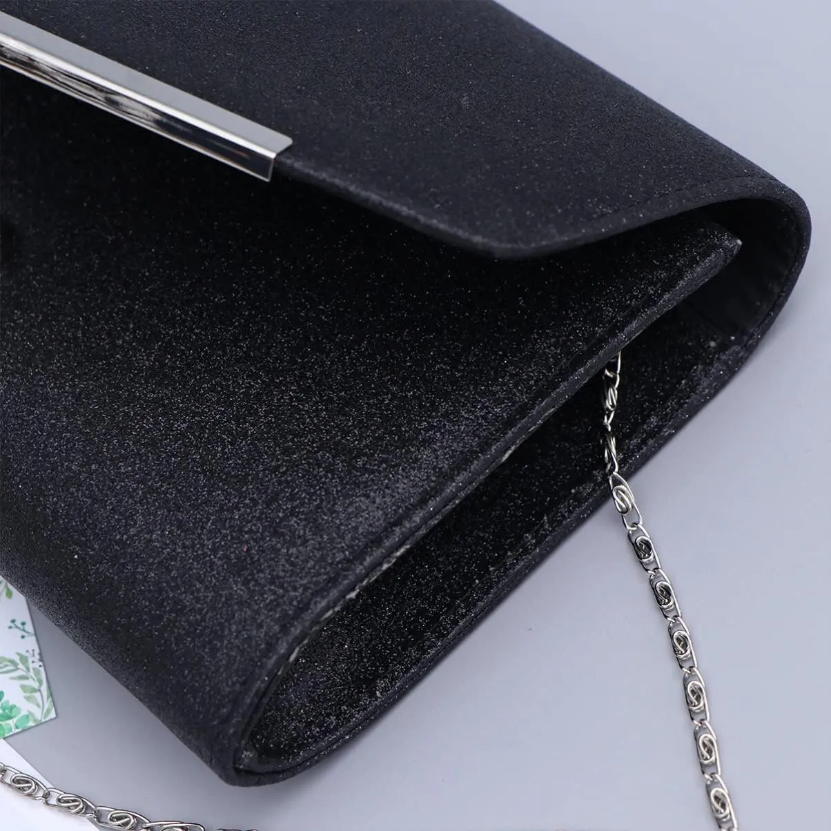 Angoily 3-in-1 STYLE Evening Bag Handbag Shoulder With Magnetic Button Closure Chain Bag for Women Ladies Sparkling Party