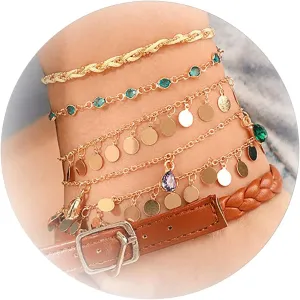 Anklet Bracelets for Wwomen Sea Shell Ankle Bracelets Summer Surfer Anklets Gold Chain Ankle Set Beach Outfits Accessories Summer Jewelry Gifts