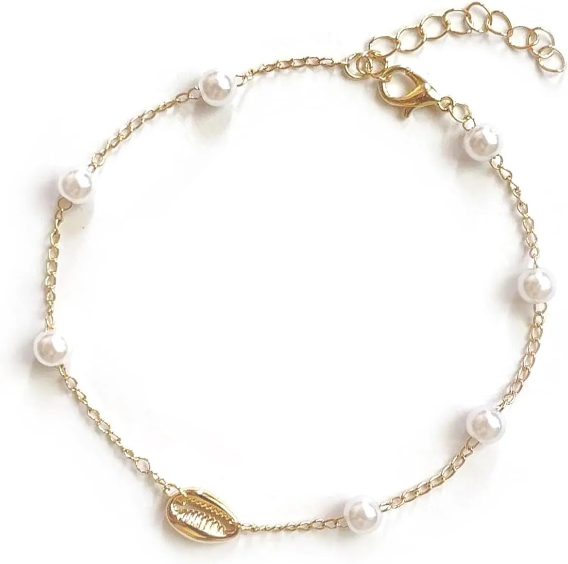 Anklets for Women Ankle Bracelets Trendy Boho Anklets Adjustable Dainty Cute Shell Foot Chain Beach Summer Simple Ankle Bracelet for Women