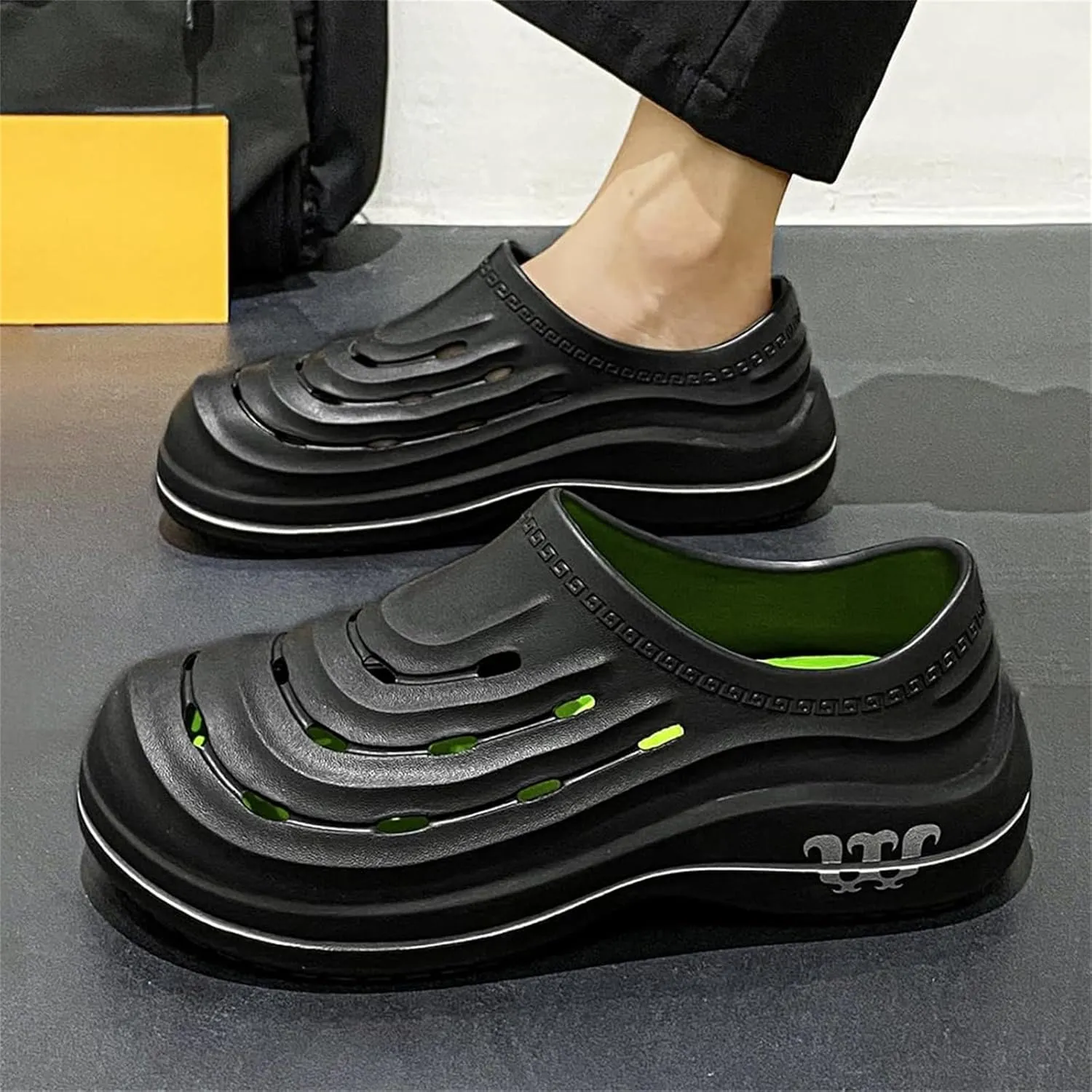 Armadillo Chef Shoes for Men Women Arch Support Work Clogs Slip Resistant Orthopedic for Chef Nurse Garden Comfortable, Slip-On Cushion Slide Sandals Shoes Wide Waterproof Nursing Shoe Unisex