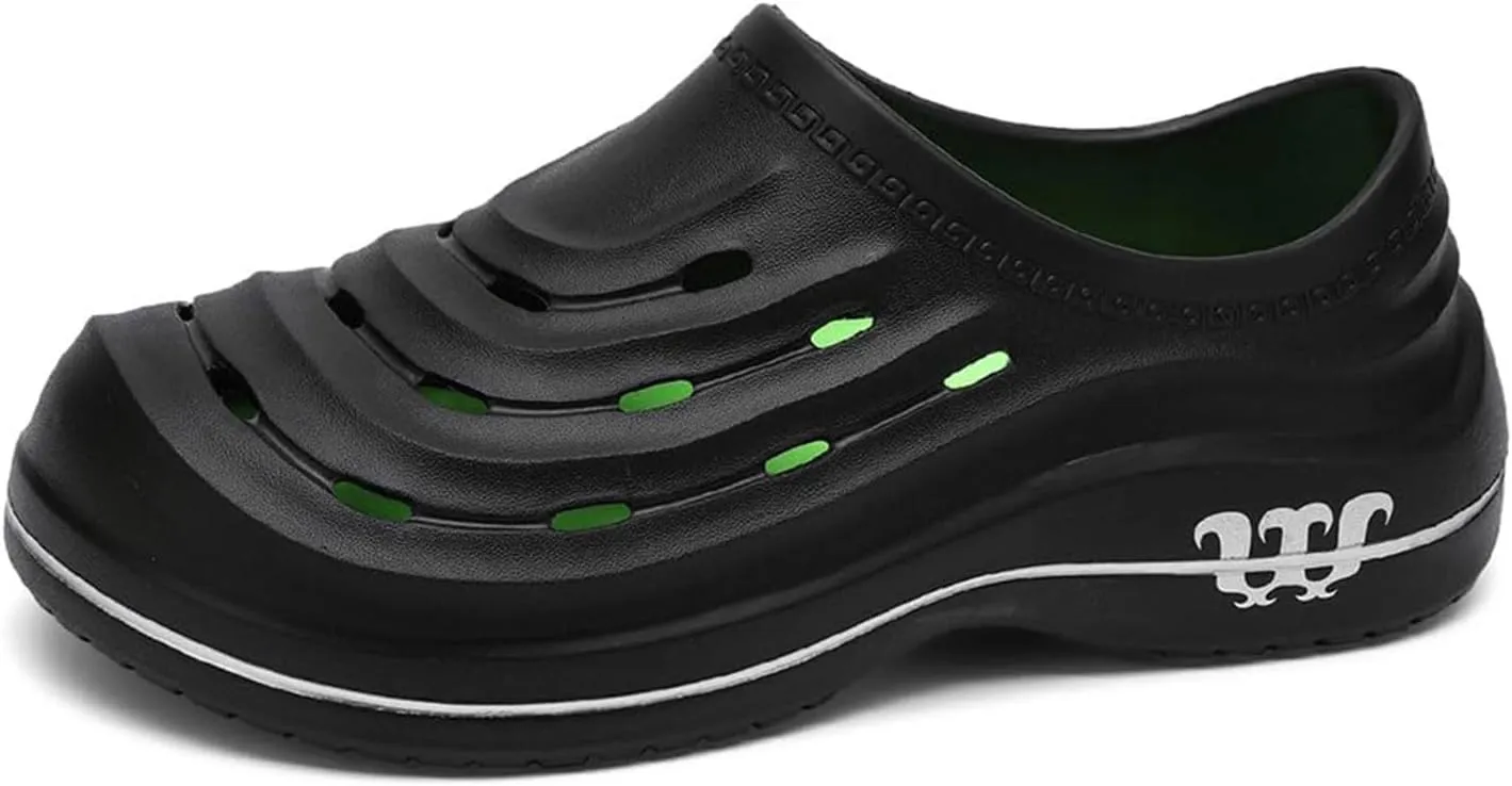 Armadillo Chef Shoes for Men Women Arch Support Work Clogs Slip Resistant Orthopedic for Chef Nurse Garden Comfortable, Slip-On Cushion Slide Sandals Shoes Wide Waterproof Nursing Shoe Unisex