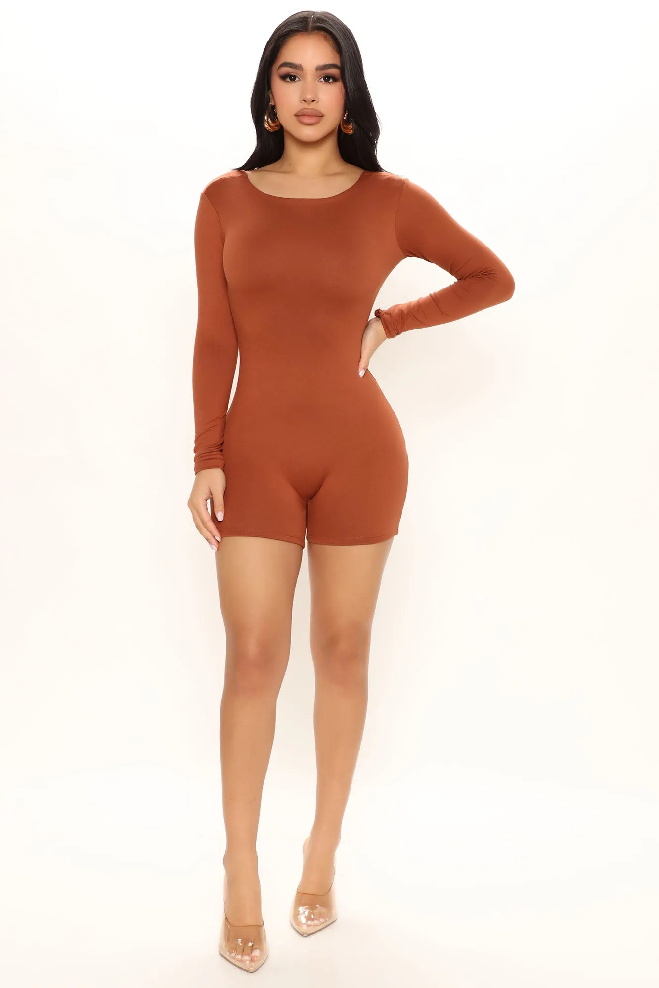 Back To You Romper - Brown
