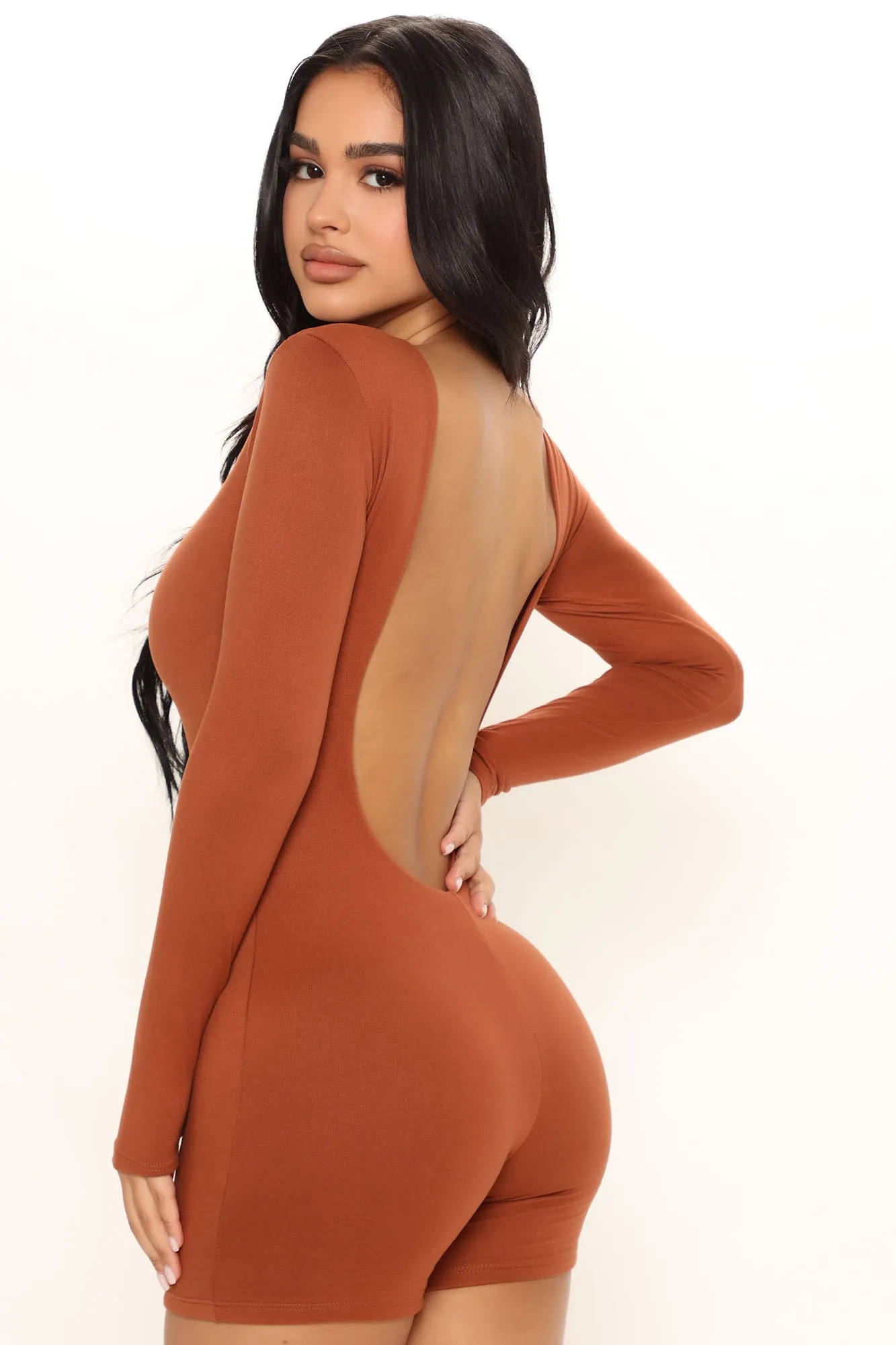 Back To You Romper - Brown