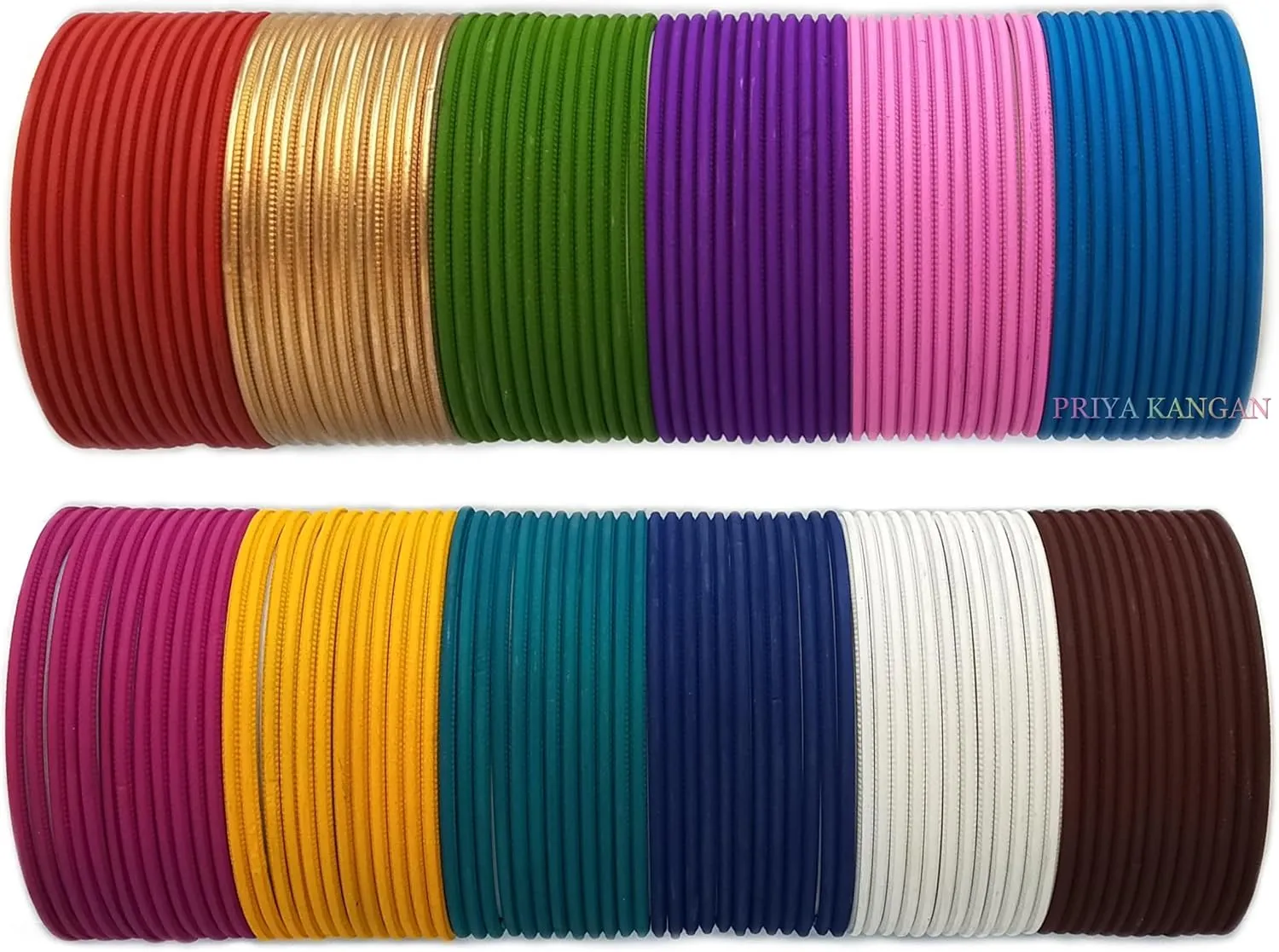 Beautifull Exotic Soft Colour Nion Matt Finish Plane Metal Bangles For Girls & Women. (Pack of 12 Colours/144 Bangles)