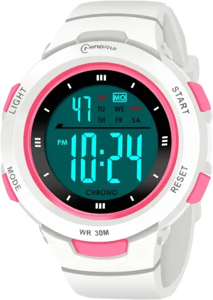 CakCity Kids Watches Digital Sport Watches for Girls Outdoor Waterproof Watches with Alarm Stopwatch Leisure Child Wrist Watch Ages 5-10
