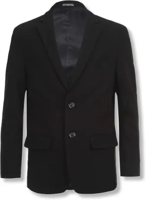 Calvin Klein Boys' Bi-Stretch Blazer Suit Jacket, 2-Button Single Breasted Closure, Buttoned Cuffs & Front Flap Pockets