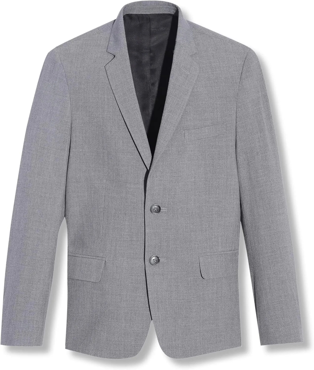 Calvin Klein Boys' Bi-Stretch Blazer Suit Jacket, 2-Button Single Breasted Closure, Buttoned Cuffs & Front Flap Pockets