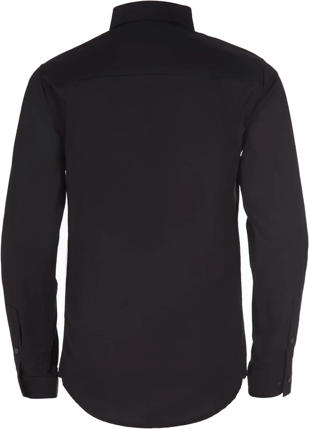 Calvin Klein Boys' Long Sleeve Slim Fit Dress Shirt, Button-Down Style with Cuffs & Shirttail Hem
