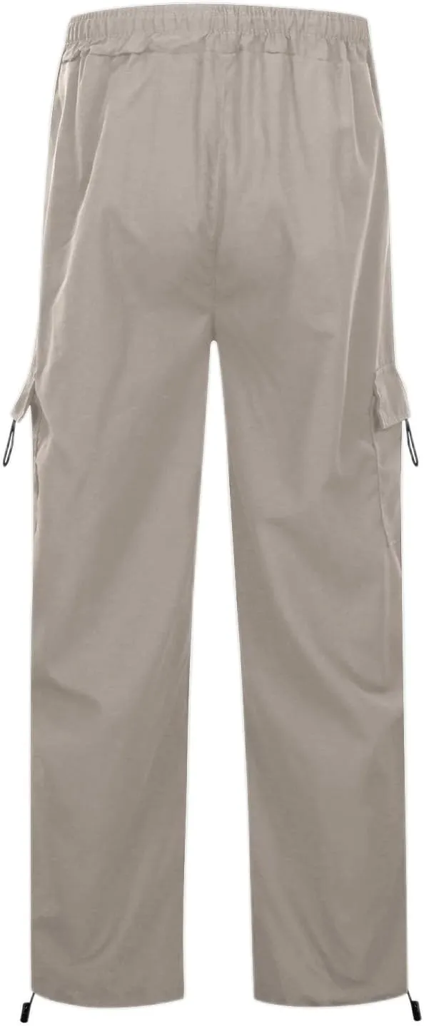 Cargo Pants for Women Y2K Baggy Wide Leg Parachute Pant High Waist Trendy Stretchy Hiking Track Trousers with Pockets