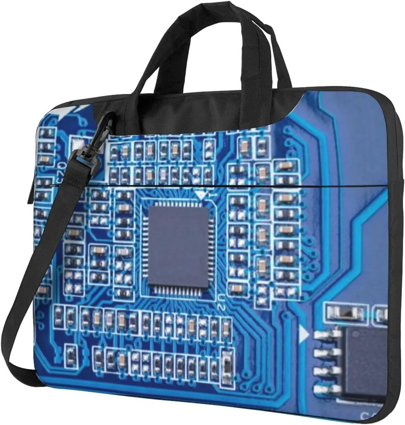 Circuit Board Practical 13-15.6 Inch Laptop Bag For Man And Women, Computer Messenger Bag, Trendy Shoulder Strap Design