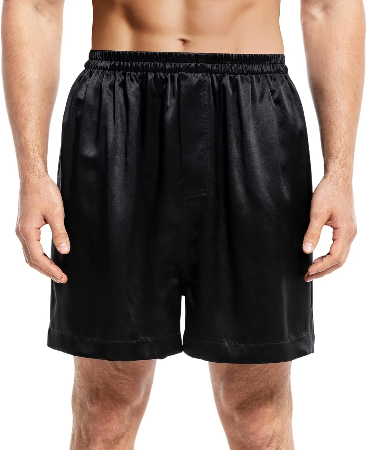 COLD POSH Men's Silk Boxers Luxury Mulberry Silk Underwear, Smooth Loungewear Shorts