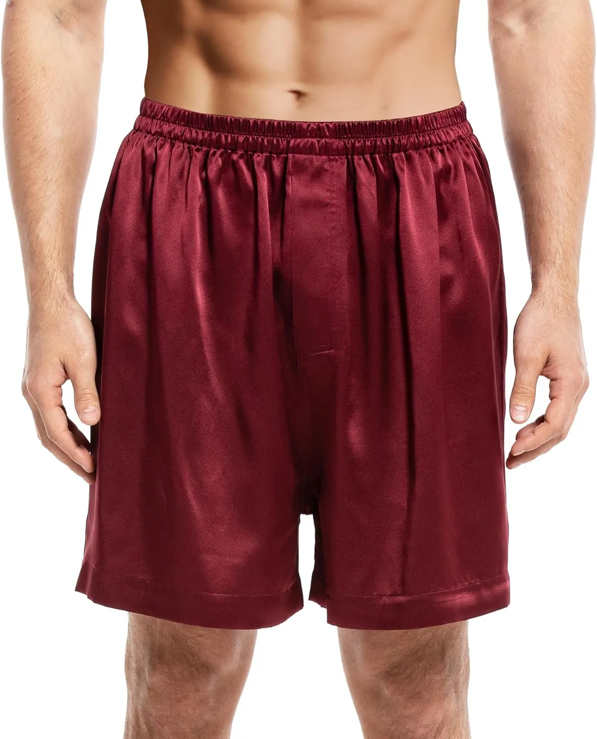 COLD POSH Men's Silk Boxers Luxury Mulberry Silk Underwear, Smooth Loungewear Shorts