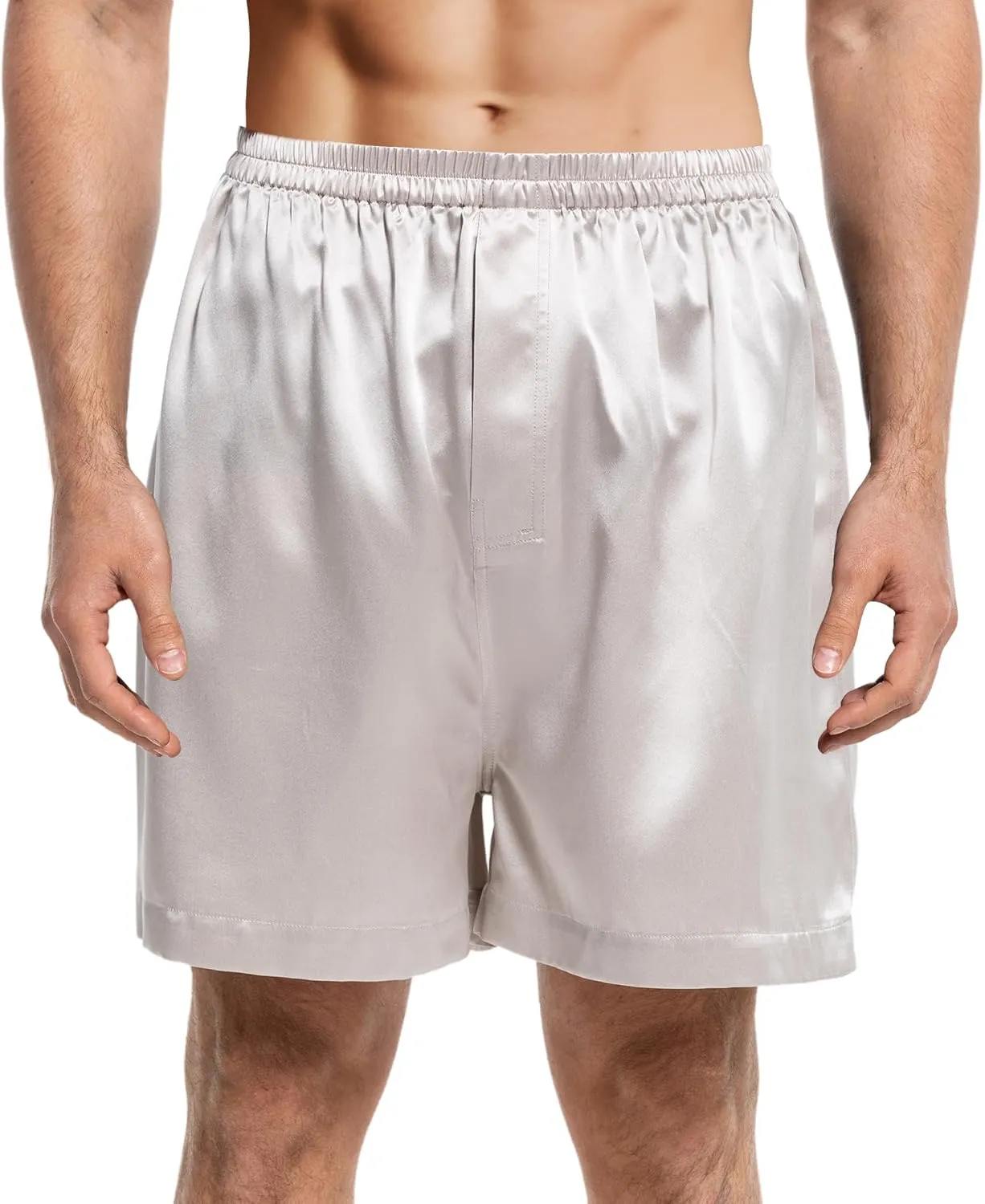 COLD POSH Men's Silk Boxers Luxury Mulberry Silk Underwear, Smooth Loungewear Shorts