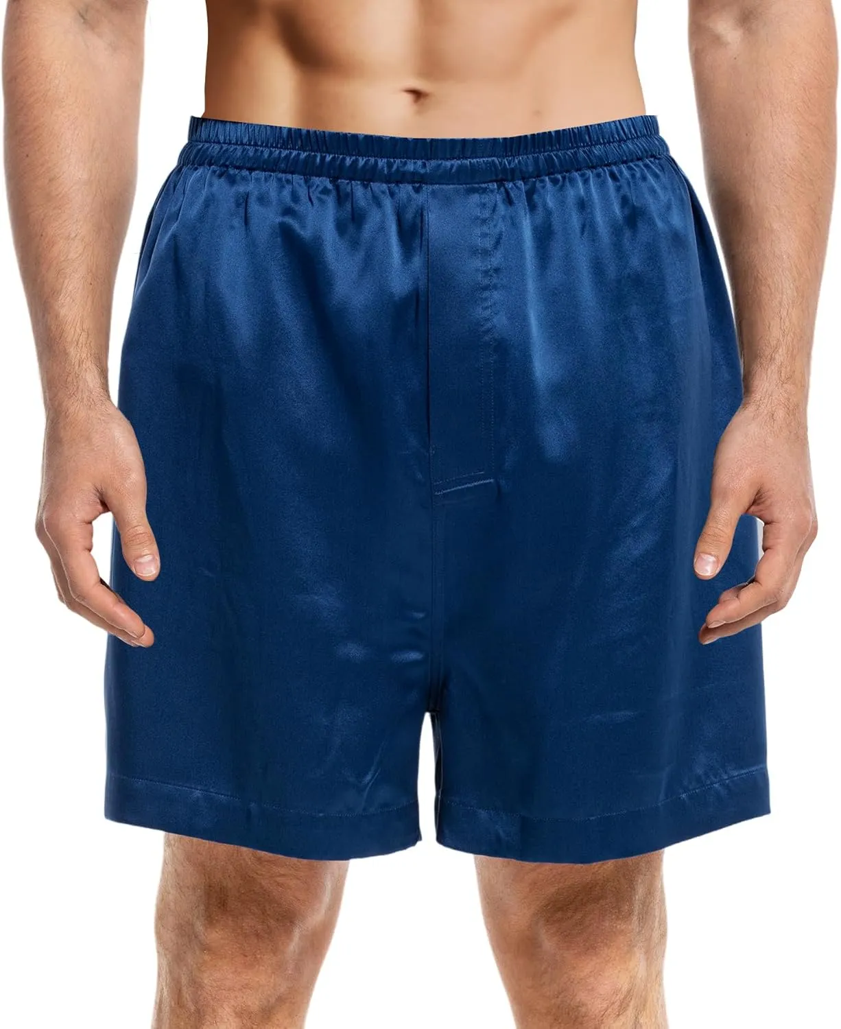 COLD POSH Men's Silk Boxers Luxury Mulberry Silk Underwear, Smooth Loungewear Shorts