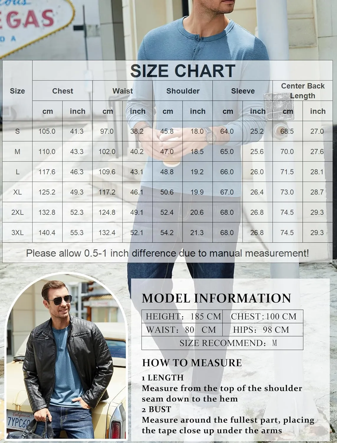 COOFANDY Men's Henley T-Shirt Long Sleeve Casual Lightweight Pullover Shirts Soft Stretch Basic Tees Fall Tops