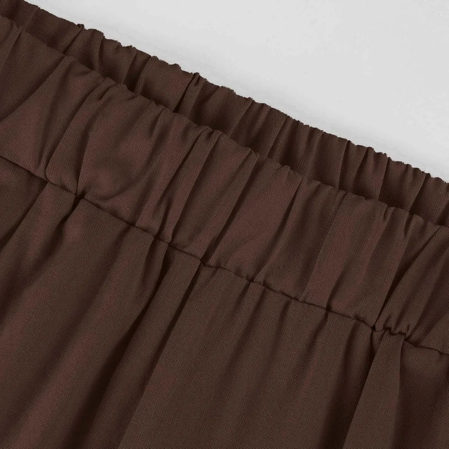 Cotton Linen Pants Women High Waist Straight Leg Loose Lounge Pants Solid Baggy Lightweight Pant with Side Pockets
