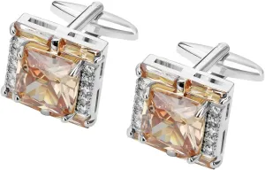 Crystal Cufflinks for Men Luxurious Gorgeous Cuff Links French Shirt Accessories Wedding Business Cufflinks with Gift Box