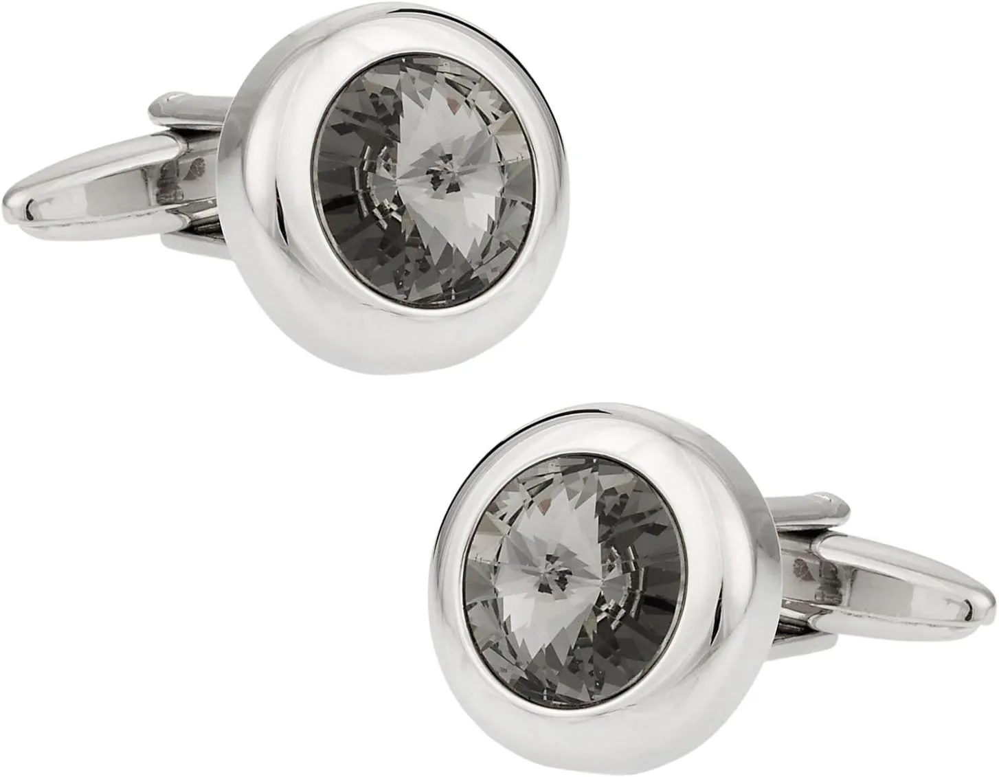 Cuff-Daddy Black Diamond Crystal Cufflinks with Presentation Gift Box - Perfect for Travel