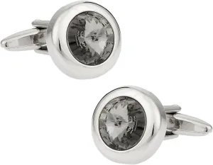 Cuff-Daddy Black Diamond Crystal Cufflinks with Presentation Gift Box - Perfect for Travel