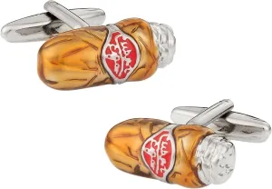 Cuff-Daddy Cuban Cigar Cufflinks Business Attire Anniversaries Boyfriend Birthdays Cufflinks Ideas Mens Cuff Link Dress Shirt Storage Travel Fantastic Idea with Presentation Jewelry Box