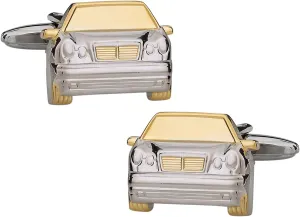 Cuff-Daddy Gold & Silver Tone Luxury Car Automotive Suit Cufflinks for Men with Presentation Gift Box French Dress Shirts Wedding Unique Business
