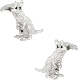 Cuff-Daddy Kangaroo Cufflinks with Travel Presentation Gift Box