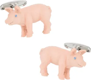 Cuff-Daddy Painted Pig Cufflinks with Travel Presentation Gift Box