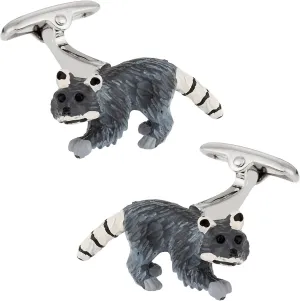 Cuff-Daddy Raccoon Cufflinks with Travel Presentation Gift Box
