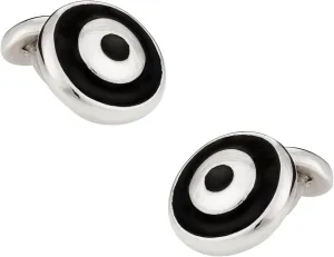 Cuff-Daddy Solid 925 Sterling Silver Bullseye Cufflinks with Presentation Box Men Parties Anniversary Handmade Cufflinks & Shirt Accessories Suit Cufflink Storage Travel Box Cuff Link Shirt Studs