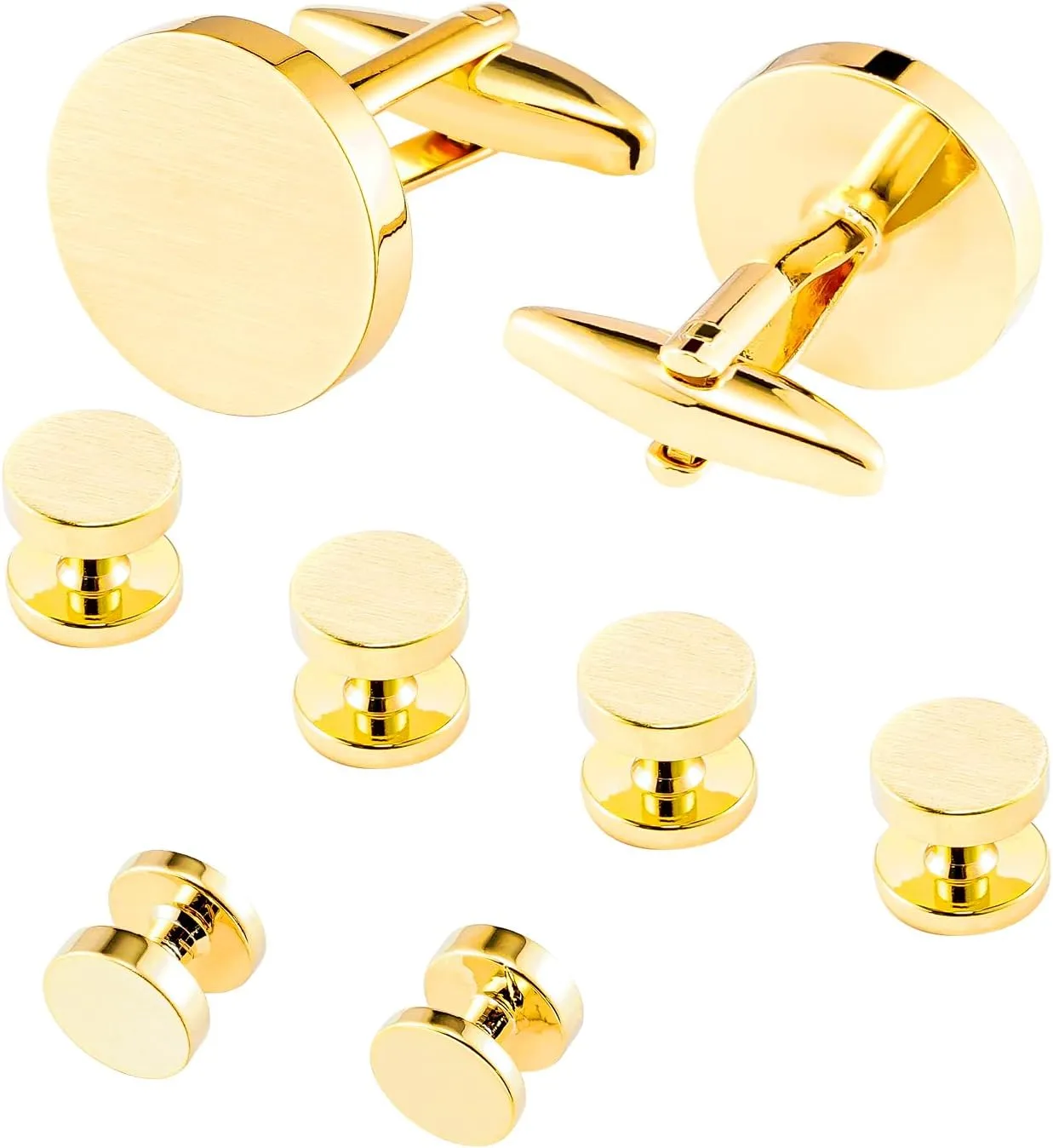 Cufflinks for Men and Tuxedo Shirt Studs Set with Gift Box Stainless Steel Cufflinks