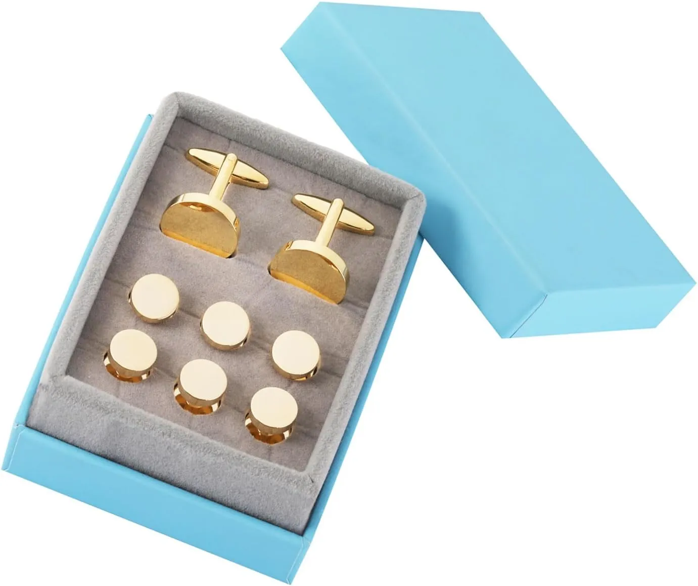 Cufflinks for Men and Tuxedo Shirt Studs Set with Gift Box Stainless Steel Cufflinks