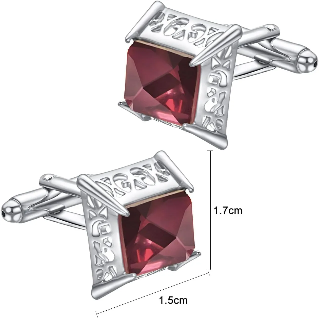 Cufflinks for Men Silver and Gold Classic Stainless Steel Suit Tuxedo Dress Shirt Accessories Jewelry for Wedding