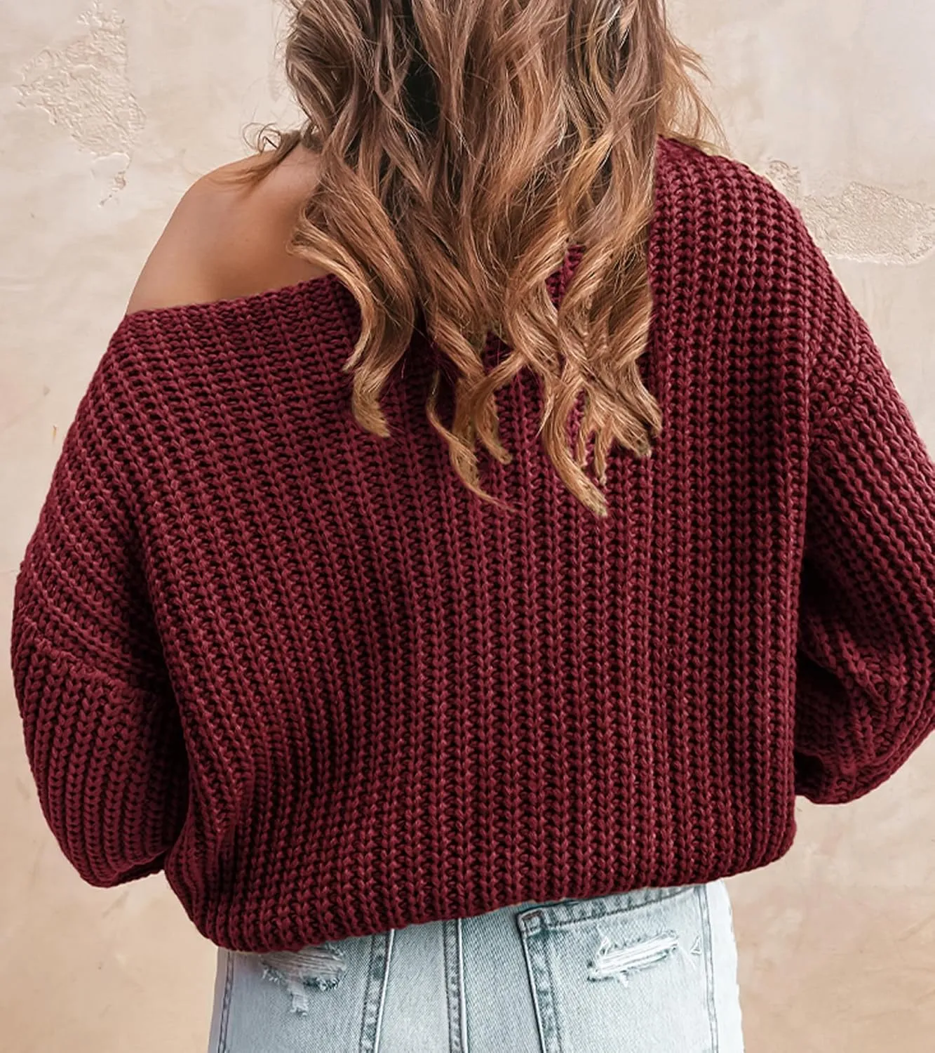 CUPSHE Womens Cable Knit One Shoulder Pullover Sweater Mock Neck Cutout Drop Long Sleeve Causal Jumper Top