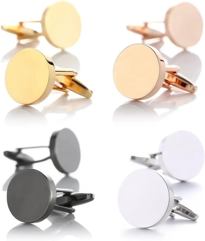Custom Cufflinks for Men 925 Sterling Silver Personalized cufflinks for men Custom Engraved/Photo/Name Cufflink Gifts for Father Husband Son