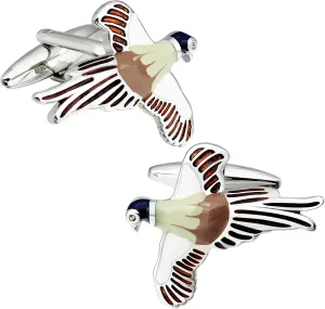 Cute Flying Bird Cufflinks For Men With Gift Box