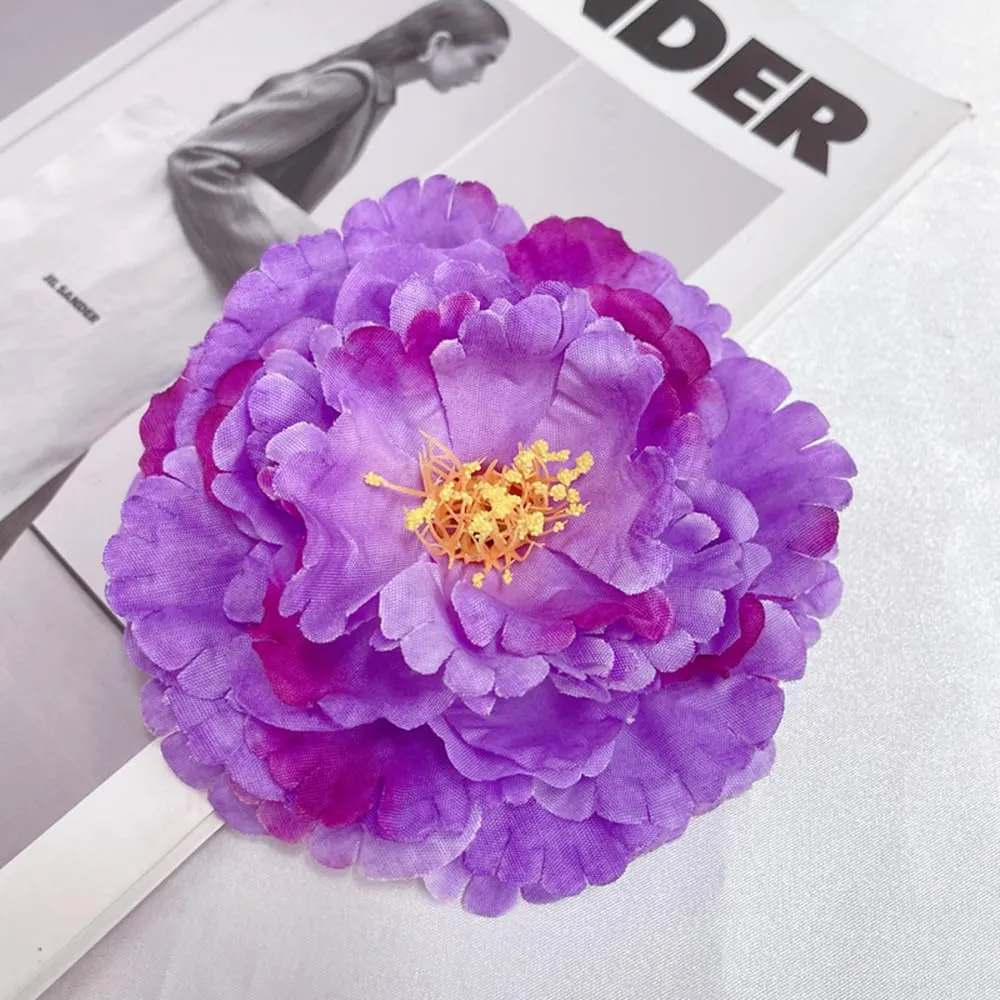 Dainty Big Peony Flower Brooches Pins Flowers Brooch Classic for Wedding Party Dance Banquet for Women Lapel Pins Dress Suit Clothes Accessories Jewelry Valentine's Day Christmas Gifts 120mm