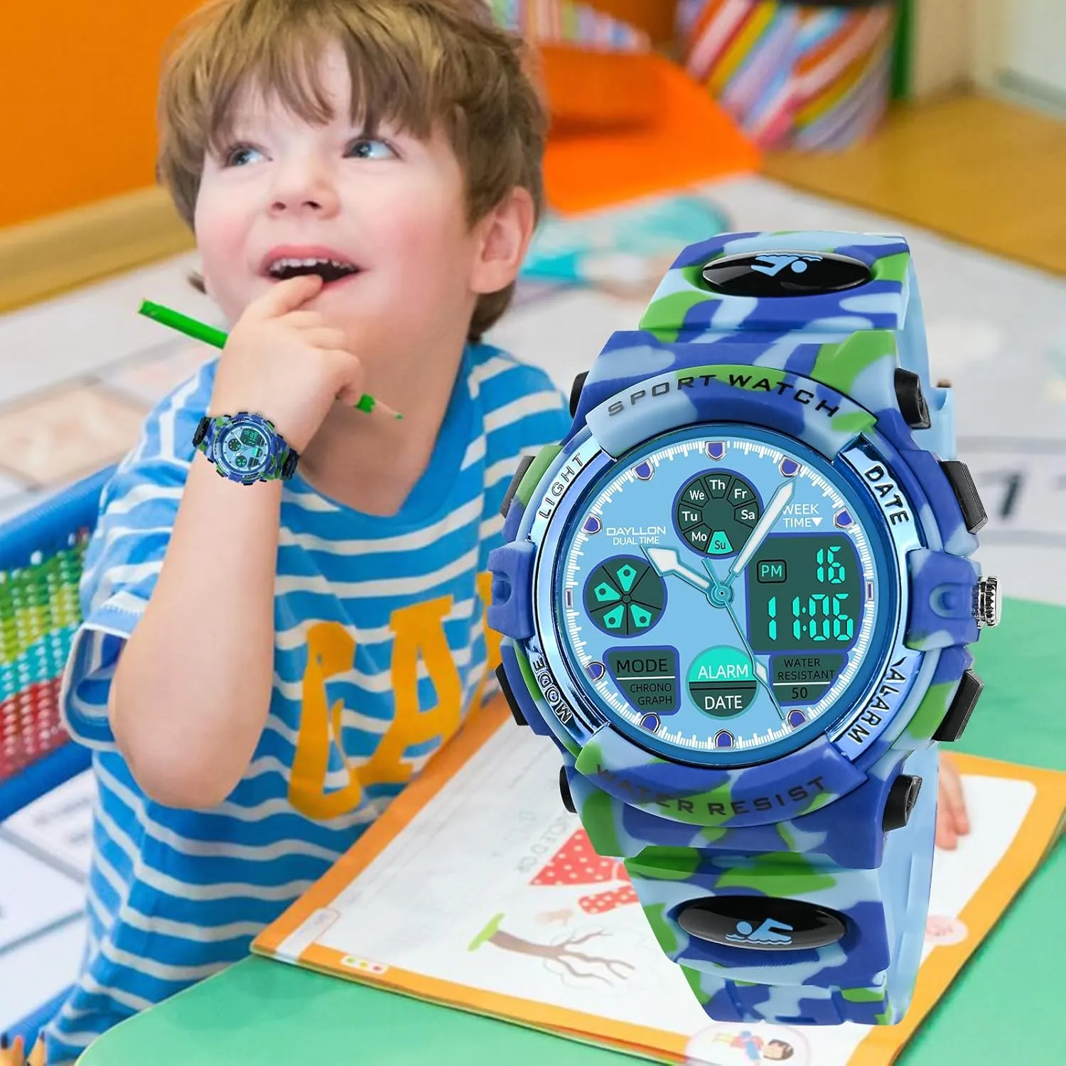 Dayllon Watches for Kids,Boys Watches Ages 5-15,Analog Digital Watch for Kids