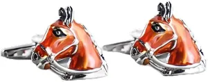 Deluxe Personalized Horse Cufflinks with Gift Box for Father Husband