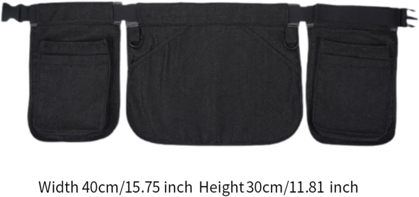 Denim Waist Bag Fanny Pack Wallet Practical Zipper Bag Sturdy Belt Bag Waist Pack Fashion for Running Travel, Black