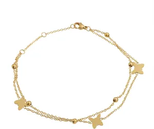 Edforce Stainless Steel Charms Anklet Foot Bracelet for Women