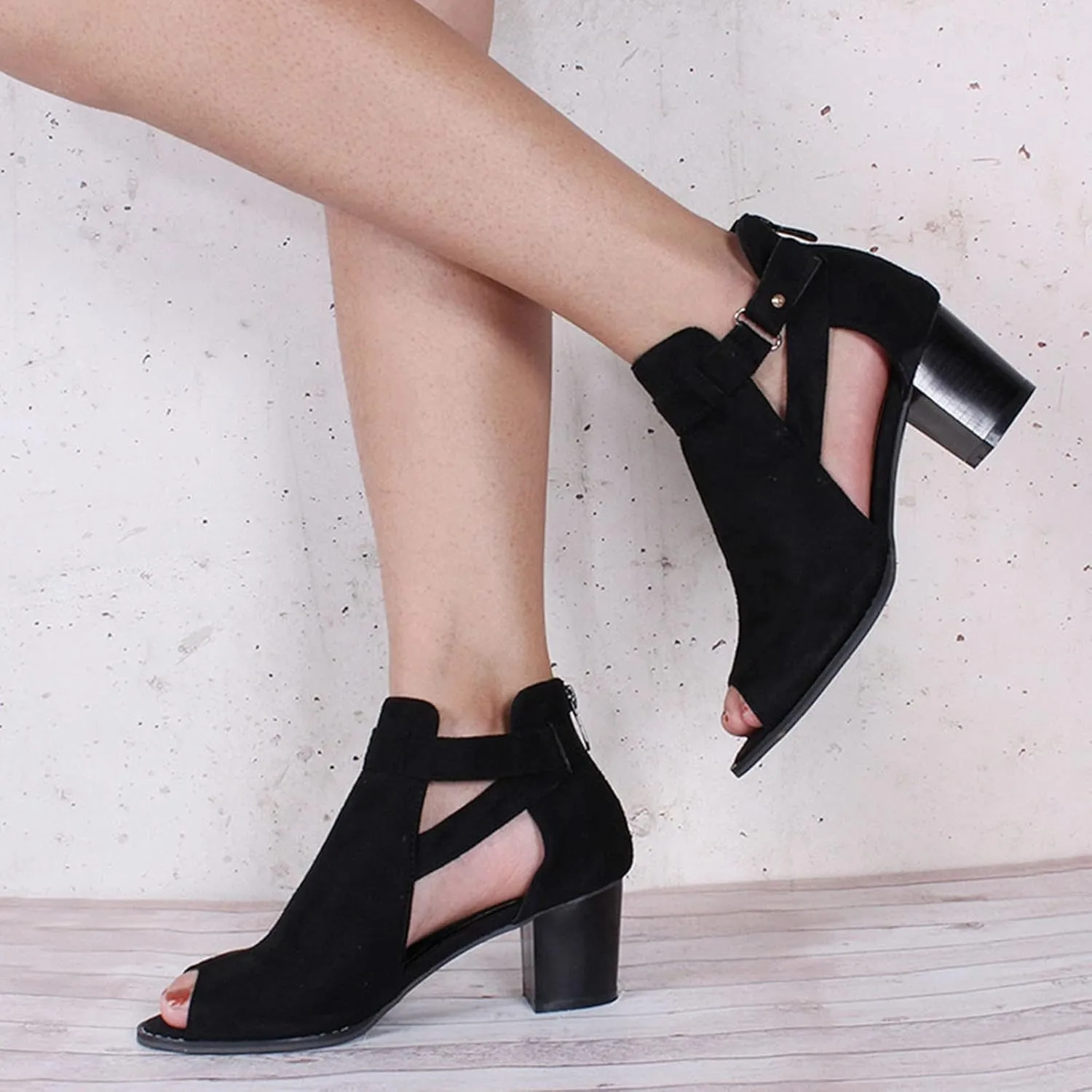 Eduavar Women's Heeled Sandals, Sandals for Women Dressy Summer Leather Sandals Casual Open Toe Chunky Low Heel Sandals
